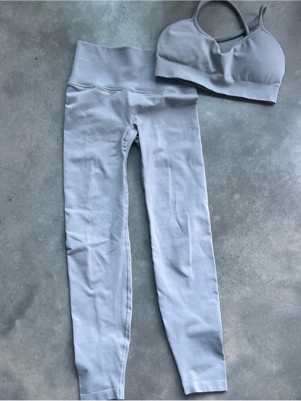 CSB Light Gray High-Waist Women's Leggings - Stretch Activewear